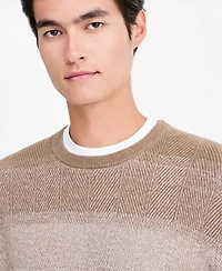 Alfani Men's Herr Cotton Gradient-Stripe Crewneck Sweater, Macy's Exclusive