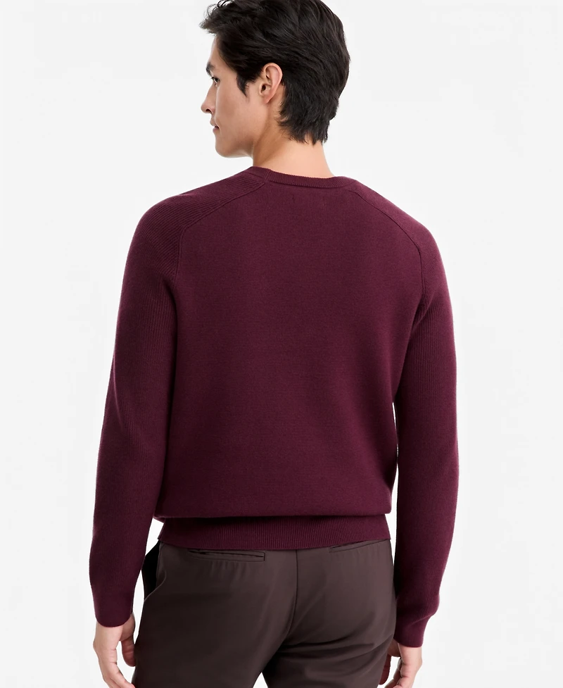 Alfani Men's Crewneck Saddle-Shoulder Sweater, Macy's Exclusive