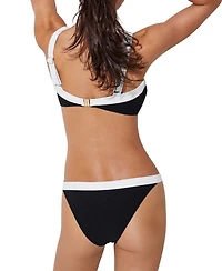 Reiss Women's Abby Colour-Block Bikini Top