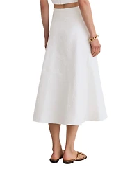 Reiss Women's Tara Cotton-Blend Jacquard Midi Skirt