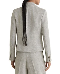 Reiss Women's Ezra Herringbone Cropped Suit Blazer