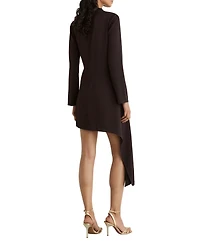 Reiss Women's Bethany Draped Long-Sleeve Mini Dress