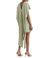Reiss Women's Alice Satin Cape-Detail Mini Dress