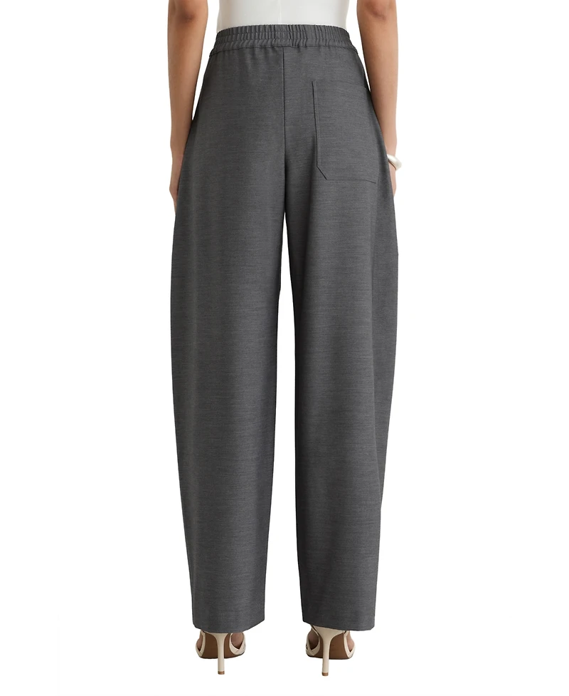 Reiss Women's Elle Pull-On Barrel-Leg Trousers