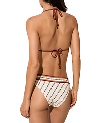 Reiss Women's Johannah Chain-Print Fixed-Side Bikini Bottoms