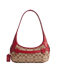 Coach Belted Ergo Signature Jacquard Small Shoulder Handbag 26