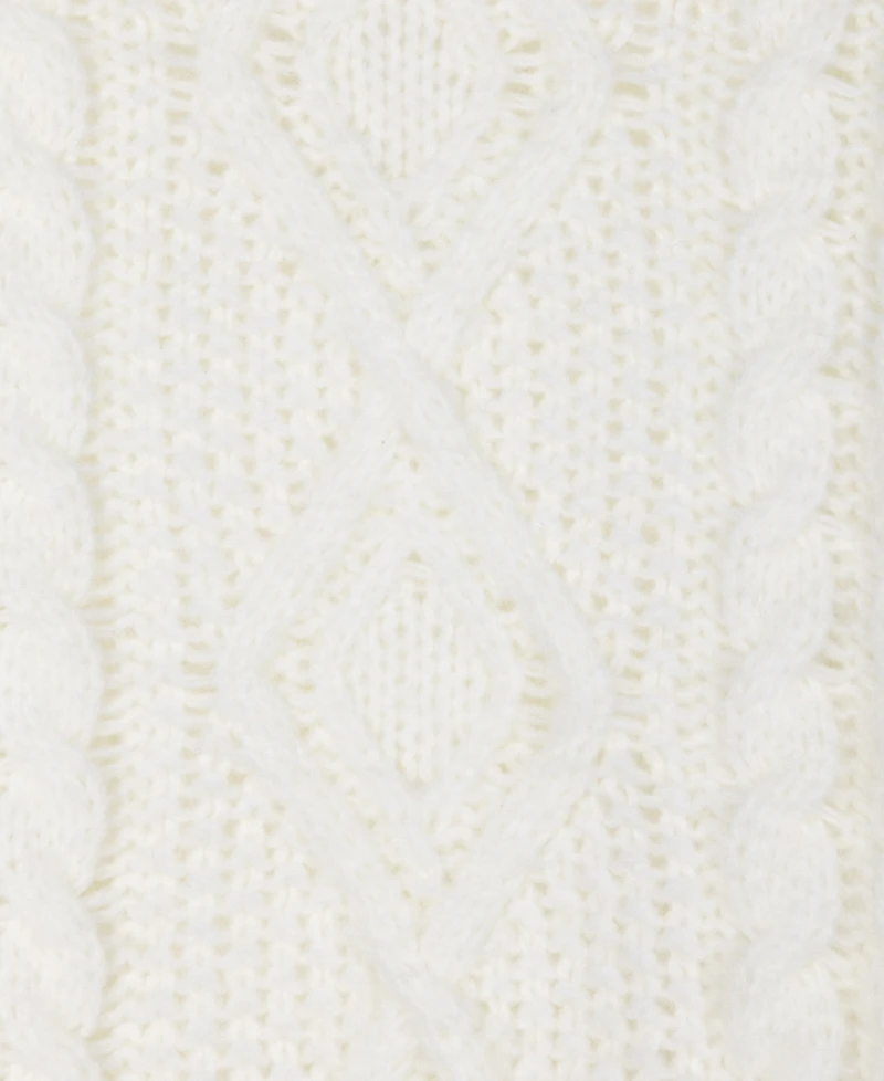 Lauren Ralph Cable-Knit Button Accent Poncho