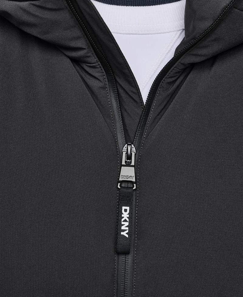 Dkny Men's Midweight Stretch Hooded Puffer Jacket