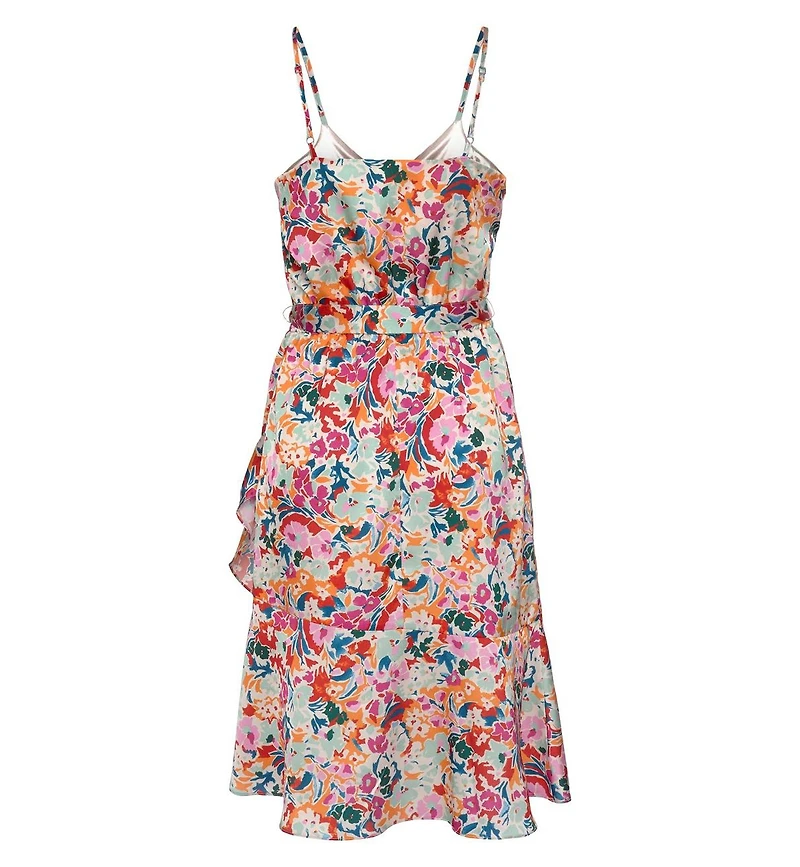 Lascana Women's Satin Tie Waist Dress