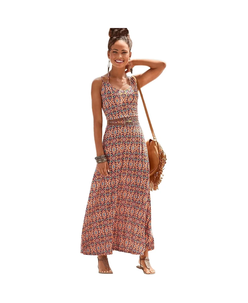 Lascana Women's Printed Halterneck Maxi Dress