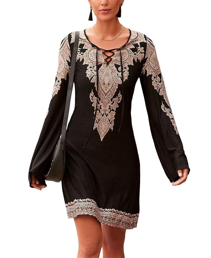 Lascana Women's Lace Up Dress