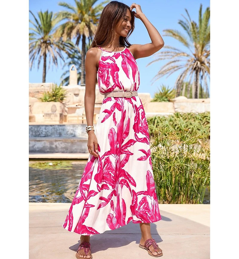 Lascana Women's High Neck Sleeveless Maxi Dress