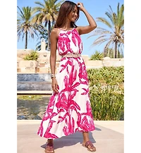 Lascana Women's High Neck Sleeveless Maxi Dress