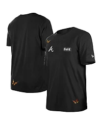 New Era x Felt Men's New Black Atlanta Braves T-Shirt