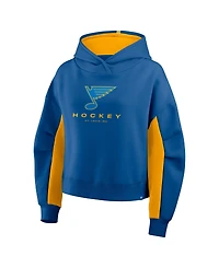 Fanatics Women's Blue St. Louis Blues Back Check Boxy Hoodie