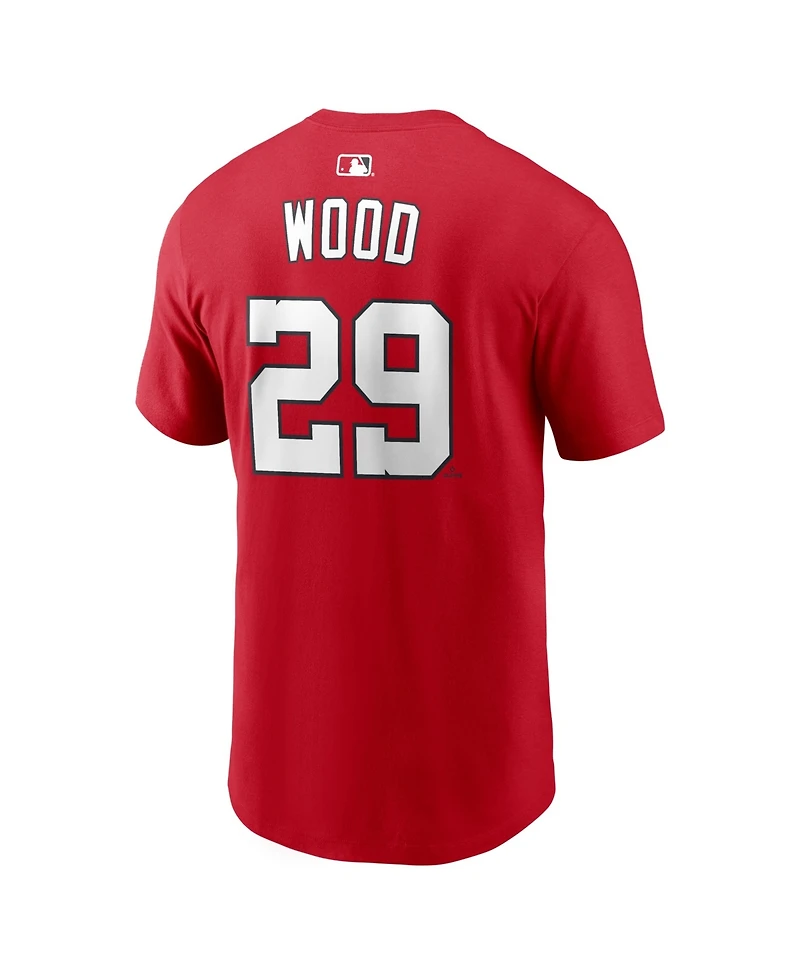 Nike Men's James Wood Red Washington Nationals Name & Number T-Shirt