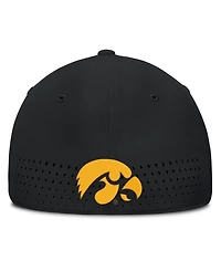 Nike Men's Black Iowa Hawkeyes Gameday Aerobill Swooshflex Dri-fit Hat