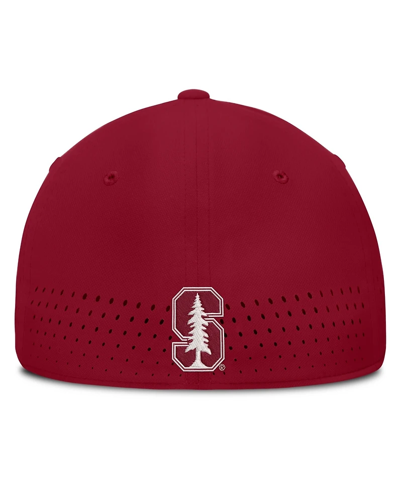 Nike Men's Cardinal Stanford Gameday Aerobill Swooshflex Dri-fit Hat