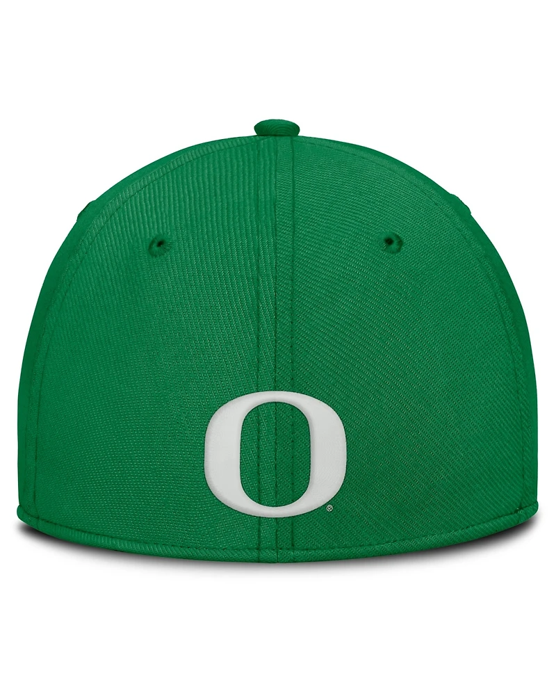 Nike Men's Green Oregon Ducks Rise On-Field Swoosh Flex Dri-fit Hat