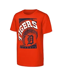 Outerstuff Big Boys and Girls Orange Detroit Tigers Speed Pitch T-Shirt