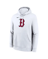 Nike Men's White Boston Red Sox Logo Club Hoodie
