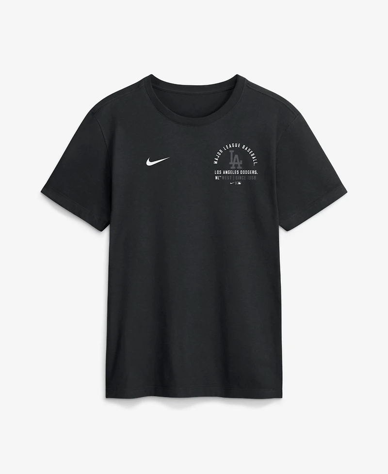 Nike Men's Black Los Angeles Dodgers Split Logo T-Shirt
