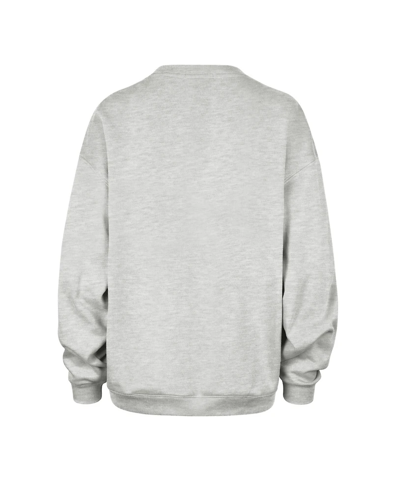 '47 Brand Women's Gray New York Knicks Oversized Arched Icon Sweatshirt