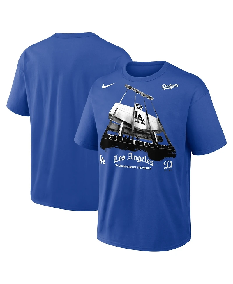 Nike Men's Royal Los Angeles Dodgers 9x Champions of the World Local Max90 T-Shirt
