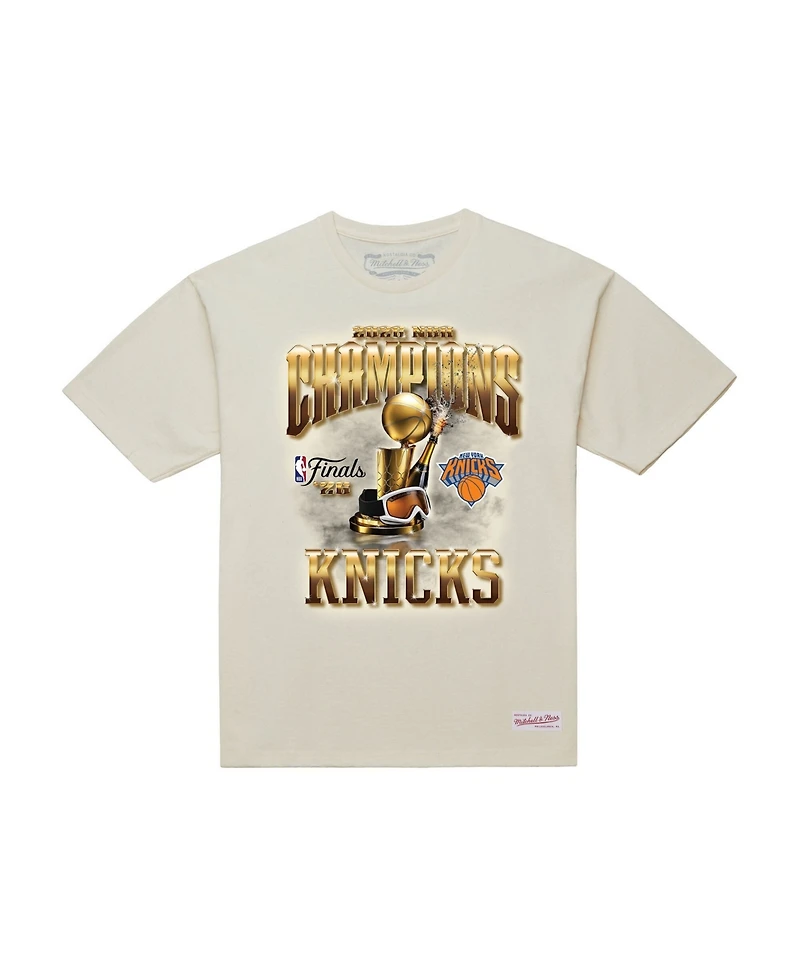 Mitchell & Ness Men's Cream New York Knicks 2026 Nba Finals Champions T-Shirt