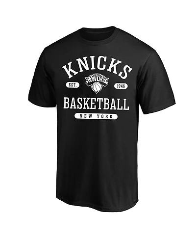 Profile Men's Black New York Knicks Big and Tall Est. T-Shirt