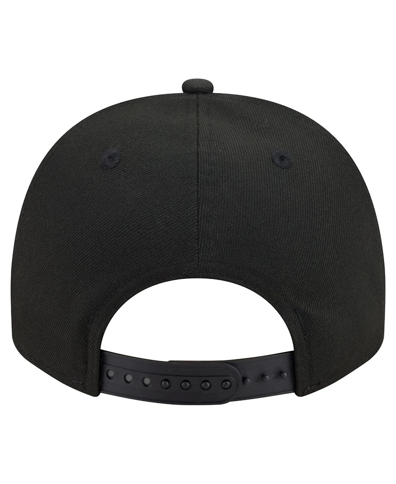 New Era Men's Black Atlanta Braves Motion A-Frame 9FIFTY Snapback Hat