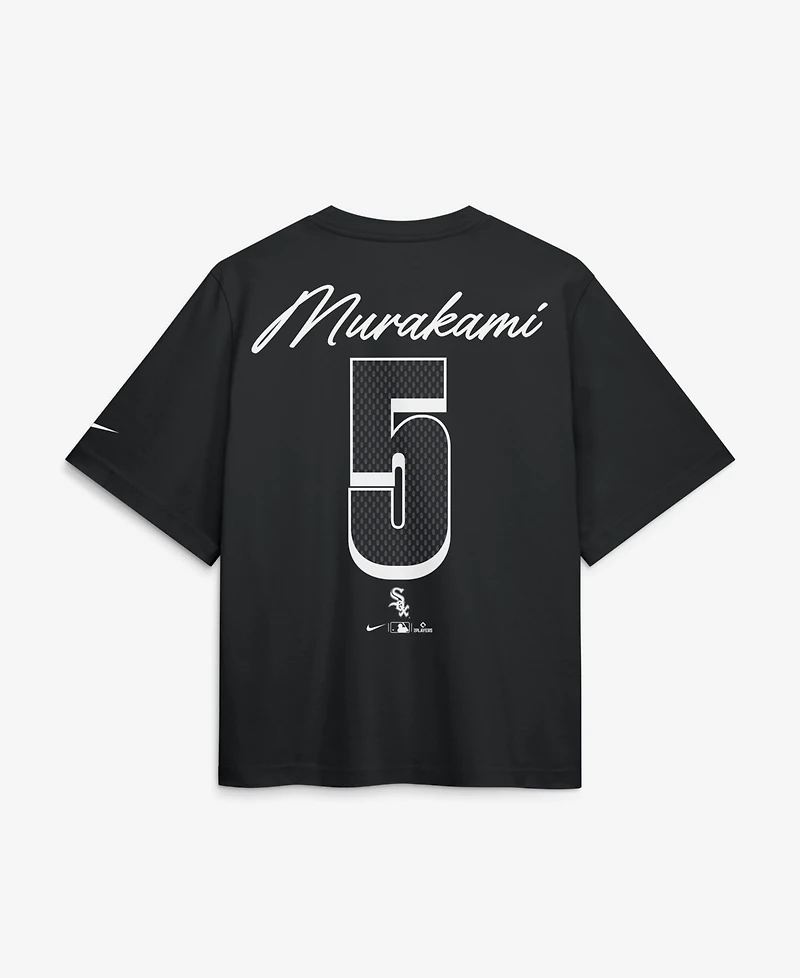 Nike Women's Munetaka Murakami Black Chicago White Sox Premium Essentials Boxy Name & Number T-Shirt