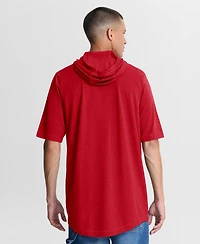 Nike Men's Red Cincinnati Reds Arched Wordmark Tri-Blend Hooded T-Shirt