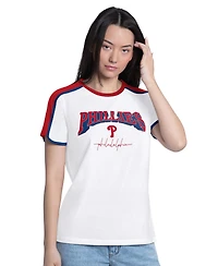 G-iii 4Her by Carl Banks Women's White Philadelphia Phillies First Lane Fashion T-Shirt