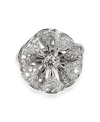Pre-Owned Bvlgari Divas' Dream En Tremblant Pave Diamond Ring in 18K White Gold 1.85 Ctw
