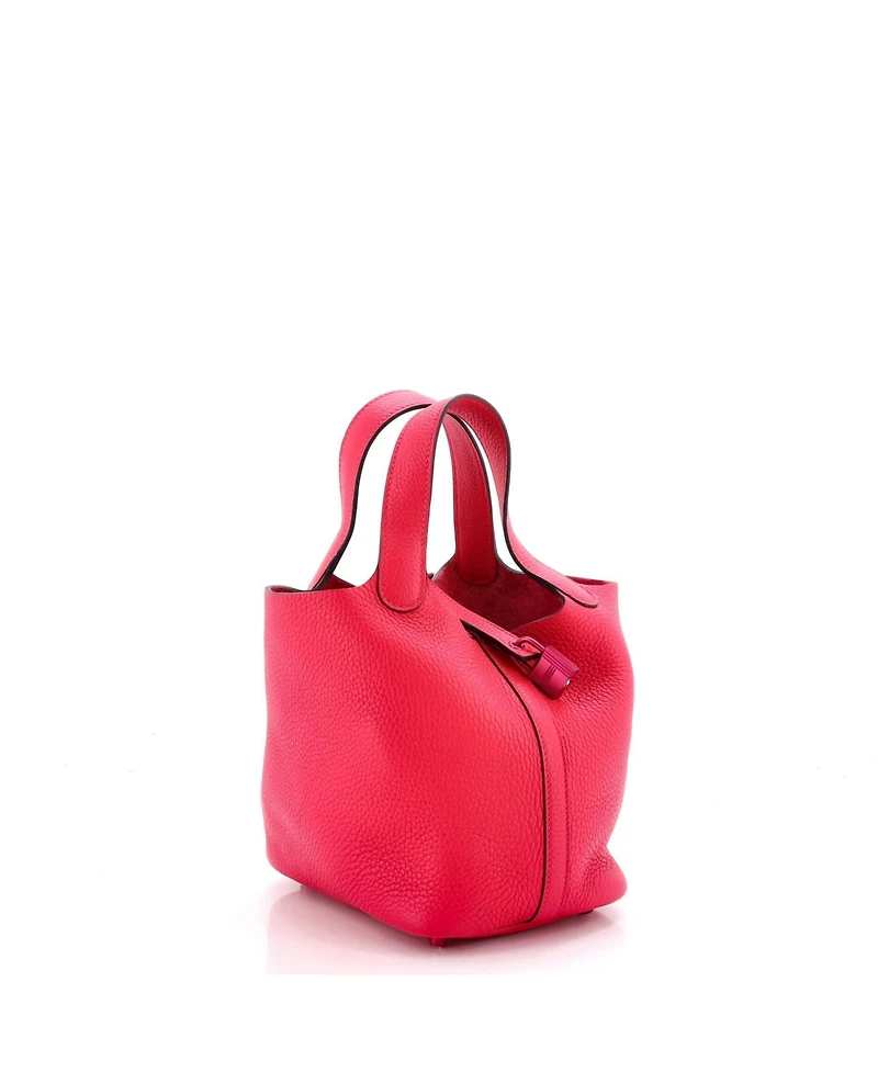 Pre-Owned HERMES Pm Monochrome Picotin Lock Bag Clemence