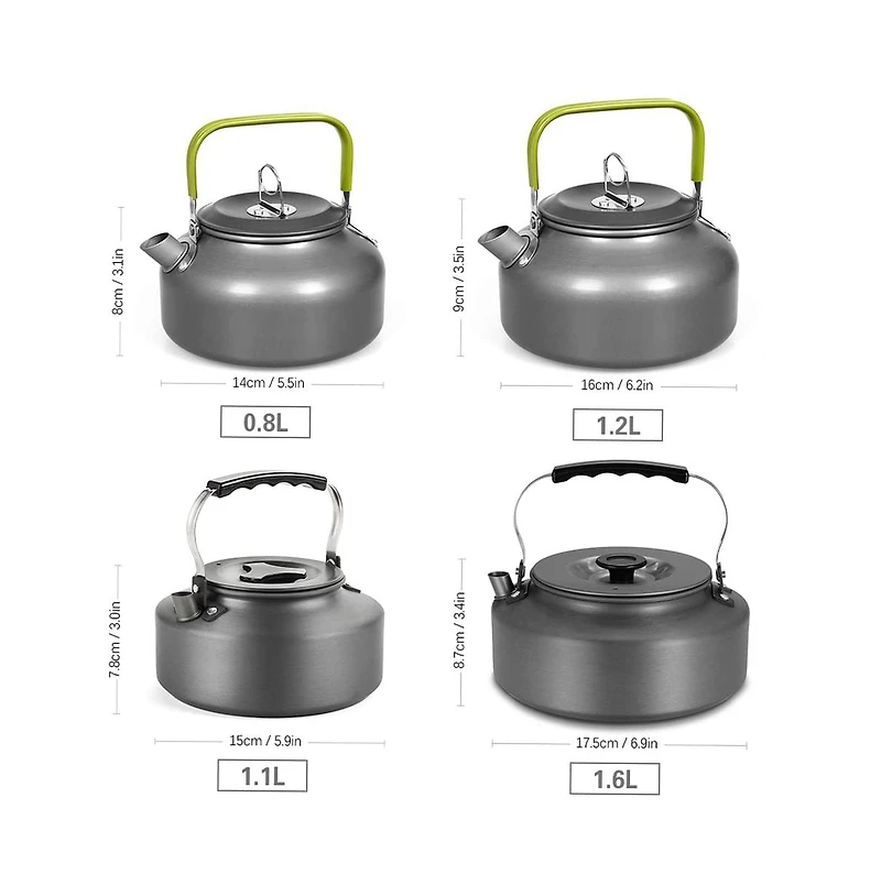 Piscifun Whistling Camping Kettle Aluminum Alloy Portable Coffee Pot with Storage Bag