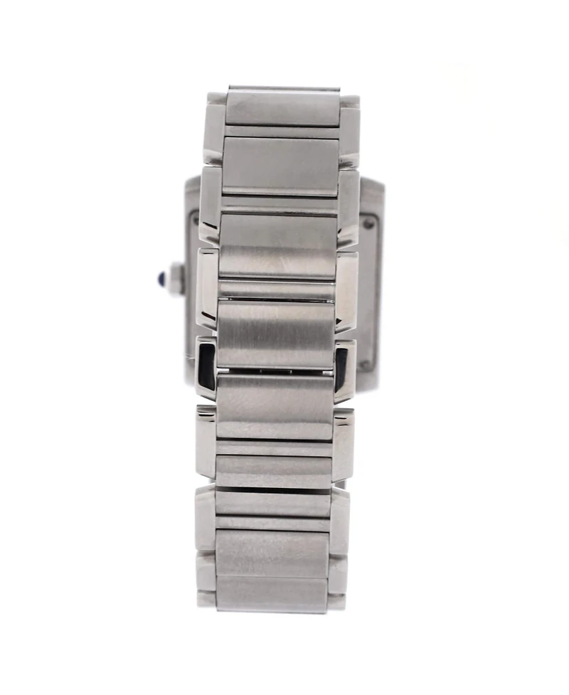 Pre-Owned Cartier Tank Francaise Quartz Watch in Stainless Steel with Diamond Markers 25mm