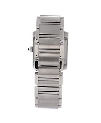 Pre-Owned Cartier Tank Francaise Quartz Watch in Stainless Steel with Diamond Markers 25mm