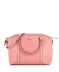 Pre-Owned Gucci Medium Britt Convertible Dome Satchel Microguccissima Leather