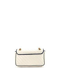 Pre-Owned Gucci Small Gg Marmont Flap Bag Diagonal Quilted Leather