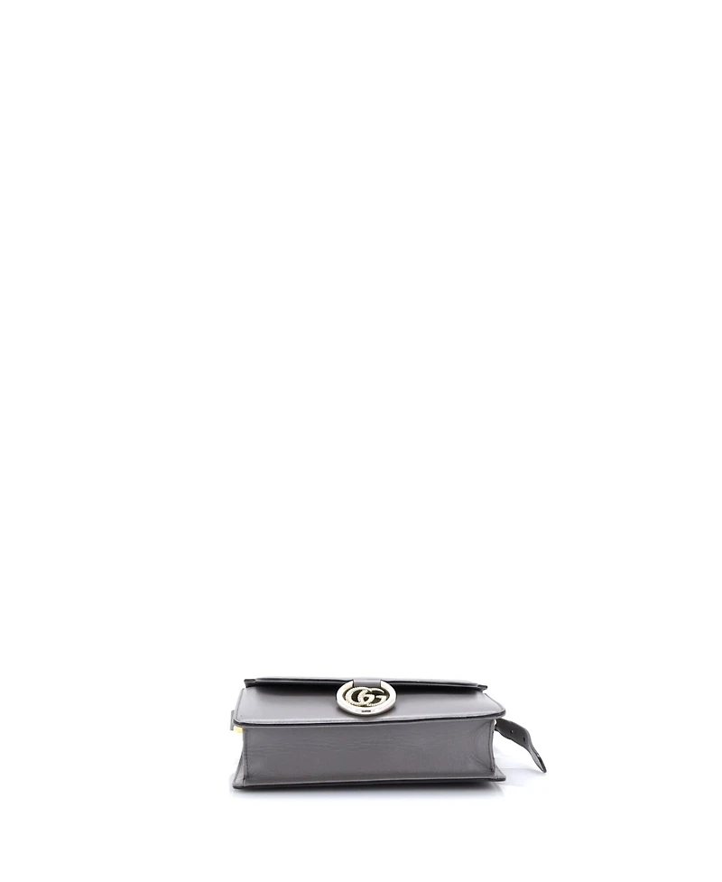 Pre-Owned Gucci Small Gg Ring Shoulder Bag Leather