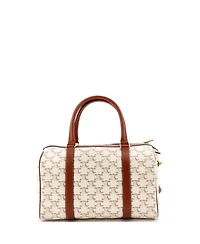 Pre-Owned Celine Large Boston Bag Triomphe Coated Canvas
