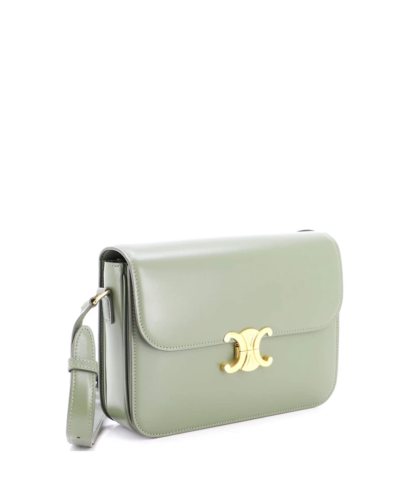 Pre-Owned Celine Large Triomphe Shoulder Bag Smooth Calfskin