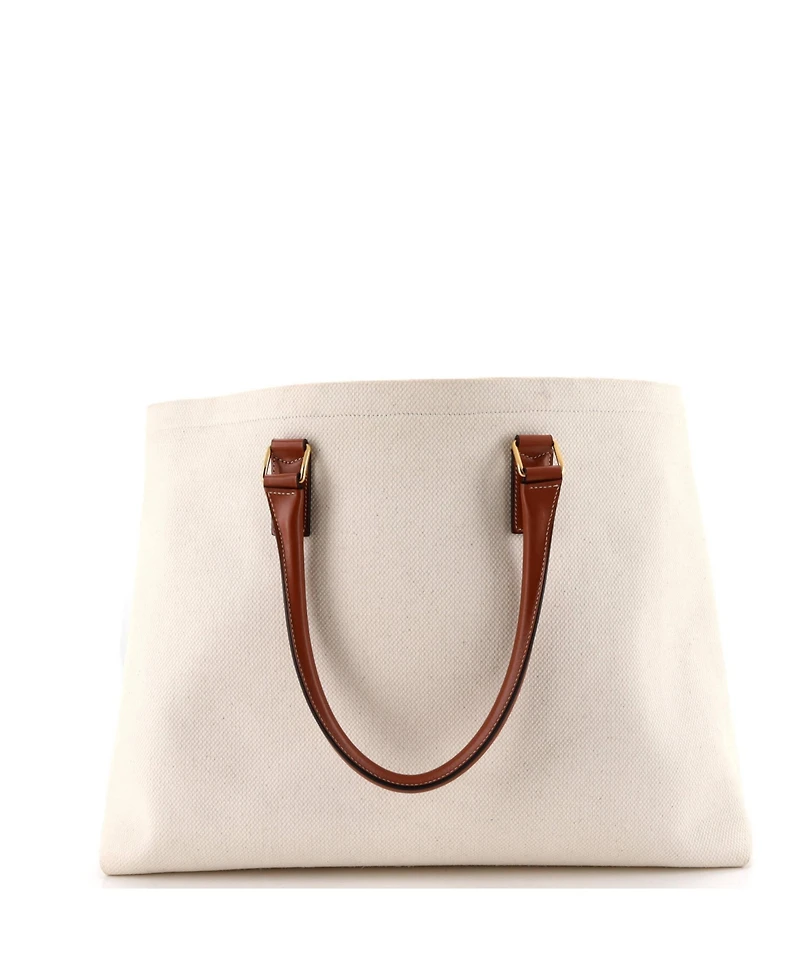 Pre-Owned Celine St. Tropez Horizontal Cabas Tote Canvas with Leather