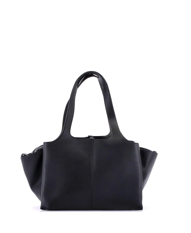 Pre-Owned Celine Small Tri-Fold Shoulder Bag Grained Calfskin
