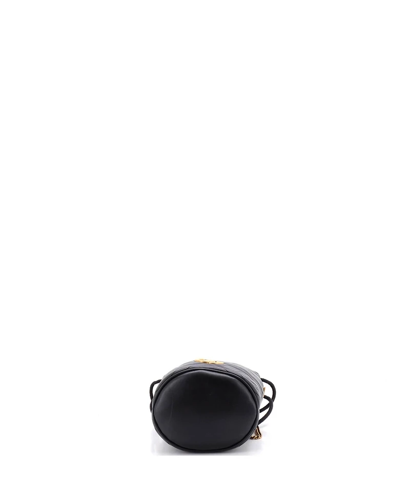 Pre-Owned Gucci Mini Gg Marmont Bucket Bag Matelasse Leather