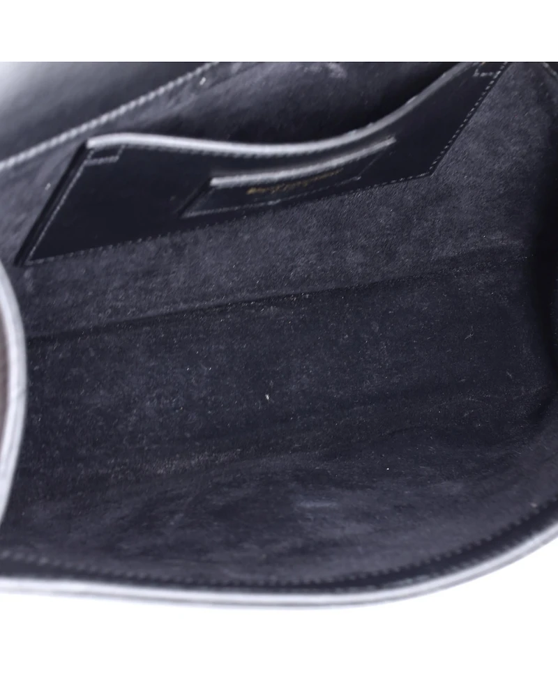 Pre-Owned Saint Laurent Medium Classic Monogram Tassel Crossbody Bag Leather