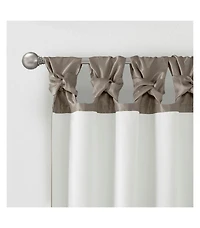Avobird Twist Tab Lined Window Curtain Panel Pewter 50x84