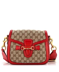 Pre-Owned Gucci Medium Lady Web Shoulder Bag Gg Canvas